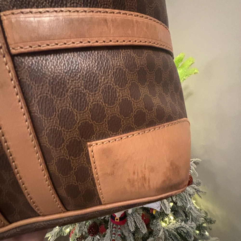 CELINE Paris Triomphe Design Boston Travel Duffle Bag Vintage EUC - Picture 12 of 16
